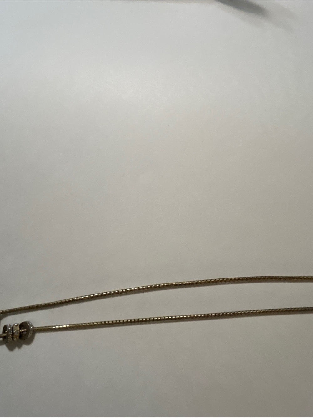 LOFT Smoky Crystal Teardrop Pendant Snake Chain Necklace Rhinestone Accents